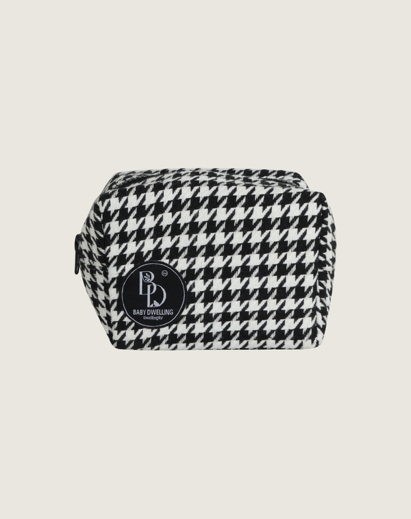 Haven Pouch Black&White Houndstooth
